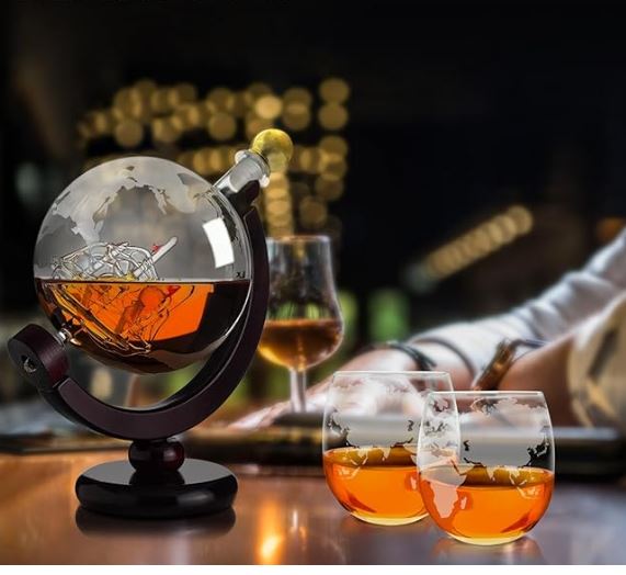 Bouteille Globe Terrestre - L’Art de Déguster avec Élégance 🌍