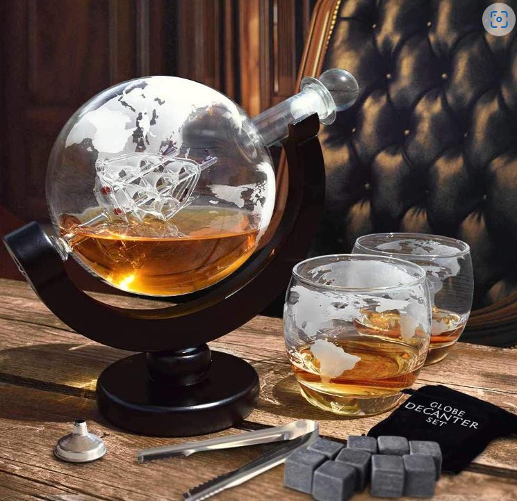Bouteille Globe Terrestre - L’Art de Déguster avec Élégance 🌍